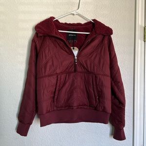 Prana Half Zip Pullover Sweater with Hoodie